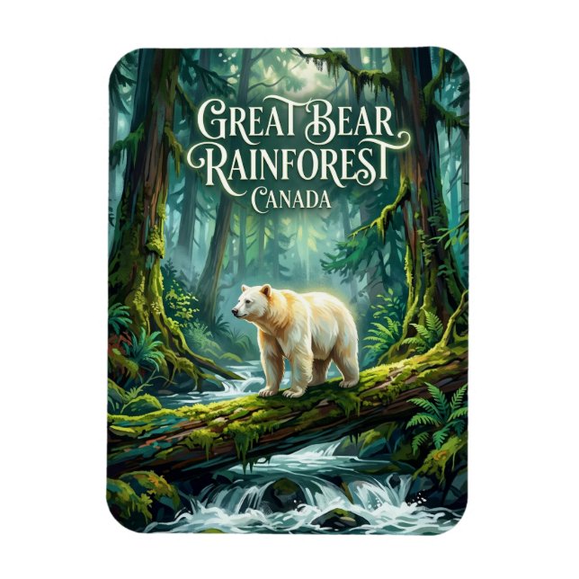 Great Bear Regenwald Kanada Magnet (Vertikal)