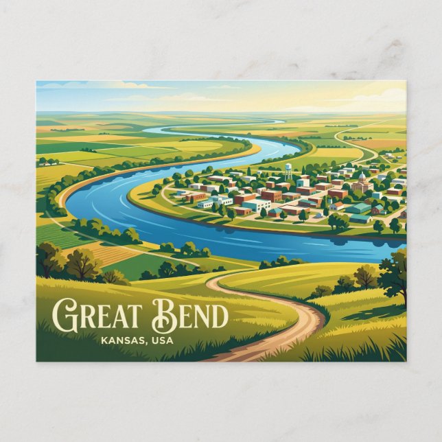 Great Bend, Kansas Kansas Postkarte (Vorderseite)