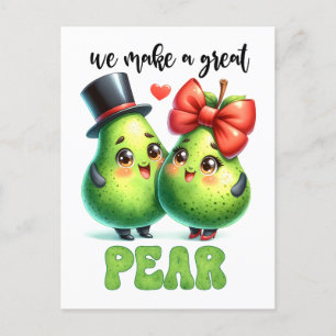 Great Birne Punny Funny Valentine Postkarte