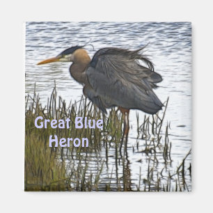 GREAT BLAUE HERON Magnet Geschenke