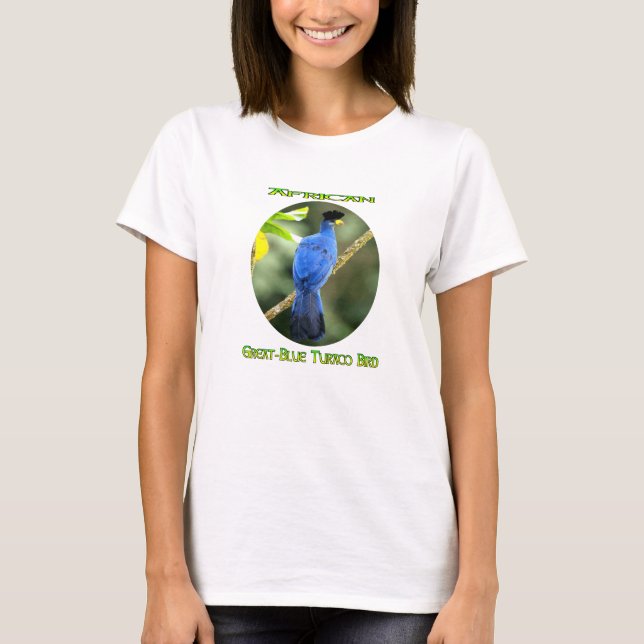 Great Blue African Turaco Bird T-Shirt (Vorderseite)
