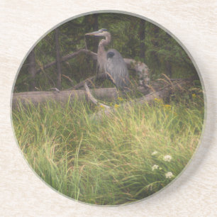Great Blue Heron 8917 Getränkeuntersetzer