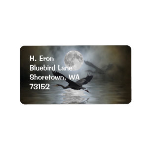 Great Blue Heron Address Labels Adressaufkleber