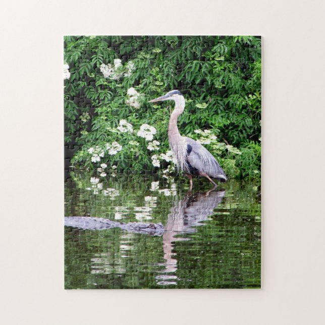 Great Blue Heron and Alligator Puzzle (Vertikal)