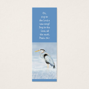 Great Blue Heron Bird Scripting Bible Lesezeichen