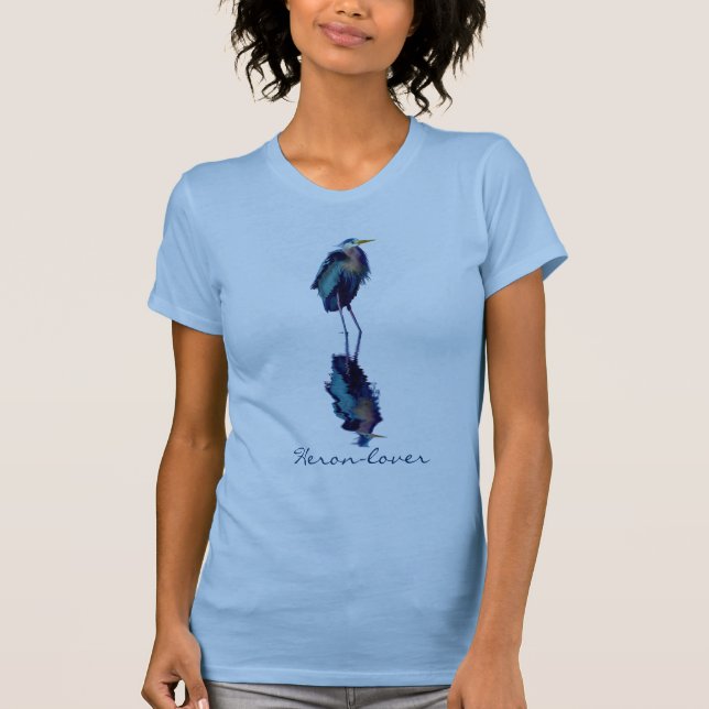 Great Blue Heron Birdlover's Wildlife Design T-Shirt (Vorderseite)