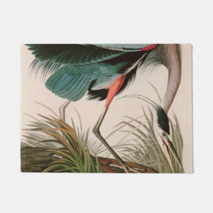 Great Blue Heron Birds of America Audubon Print Fußmatte