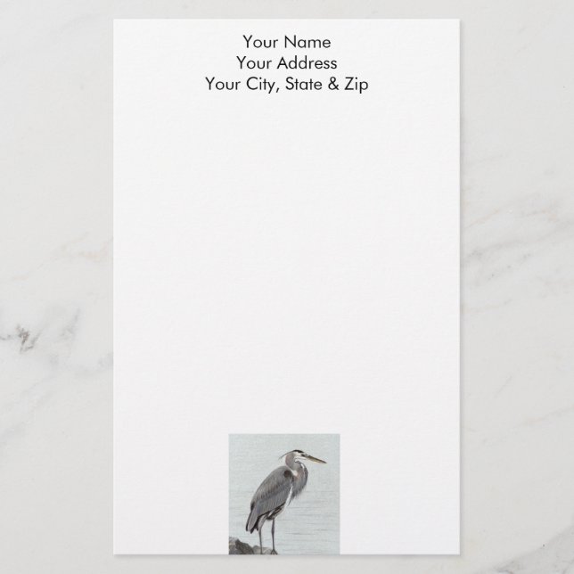 Great Blue Heron Briefpapier (Vorderseite)