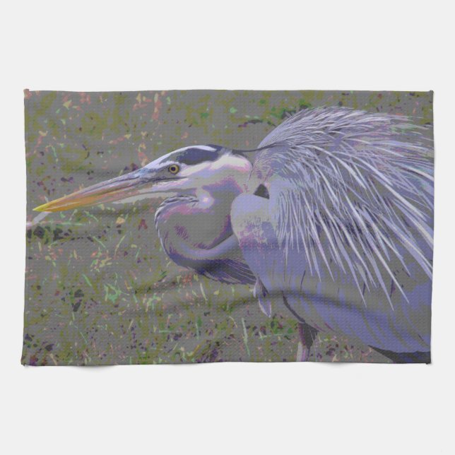 Great Blue Heron Challenge Küchentuch (Horizontal)