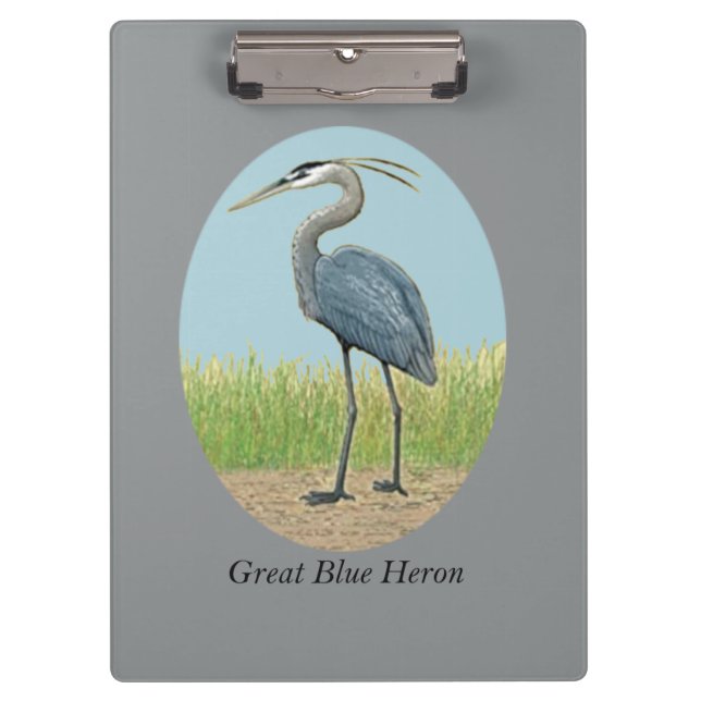 Great Blue Heron Clipboard Klemmbrett (Vorderseite)