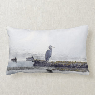 Great Blue Heron & Ducks Wildlife Mojo Pillow Lendenkissen