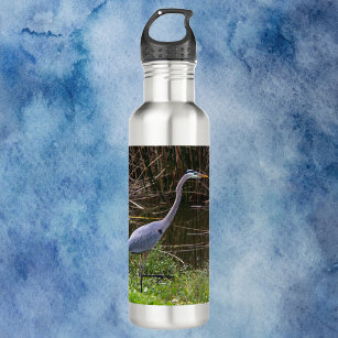 Great Blue Heron Foto Feuchtgebiete Edelstahlflasche