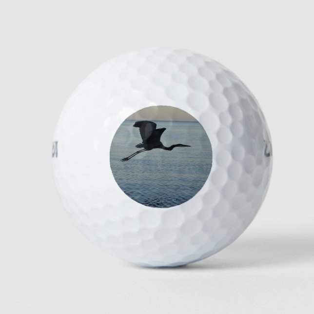Great Blue Heron in Neapel, FL Golfball (Vorderseite)