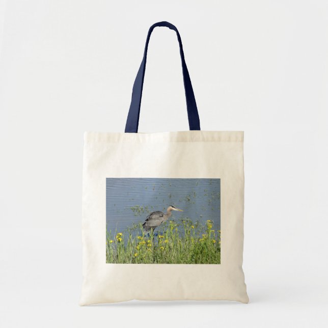 Great Blue Heron in River. Tragetasche (Vorne)