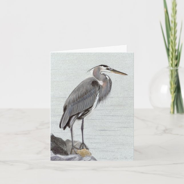 Great Blue Heron Karte (Vorderseite)