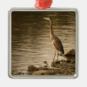 Great Blue Heron Ornament Aus Metall