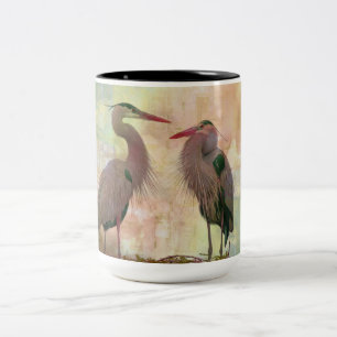 Great Blue Heron Pair Digital Art Café Tasse