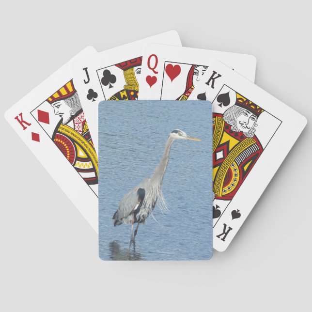 Great Blue Heron Playing Cards Spielkarten (Rückseite)