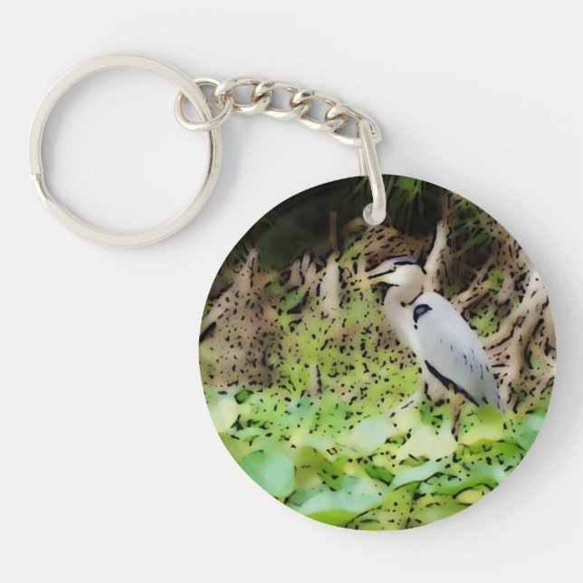 Great Blue Heron Schlüsselanhänger (Vorderseite)
