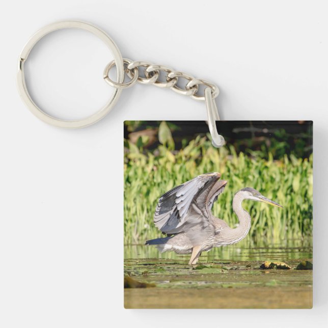 Great Blue Heron Schlüsselanhänger (Vorderseite)