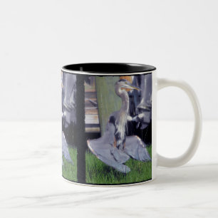 Great Blue Heron Sonnenbaden Zweifarbige Tasse