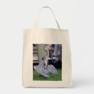 Great Blue Heron sunbathing Tote Bag Tragetasche