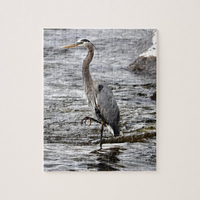 Great Blue Heron Wildlife Birdlover Foto Puzzle (Vertikal)