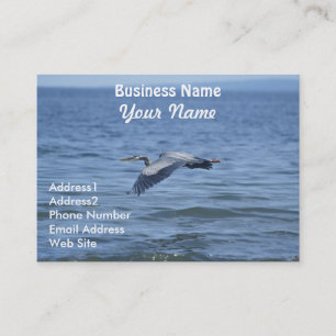 Great Blue Heron Wildlife Business Card Visitenkarte