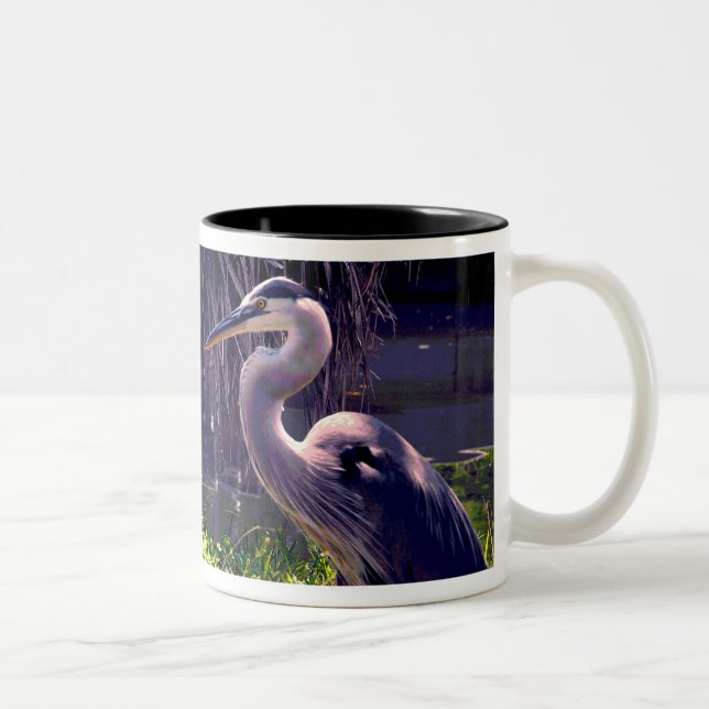 Great Blue Heron Zweifarbige Tasse (Rechts)