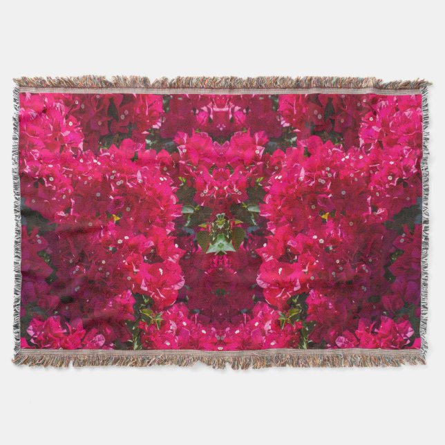Great Bougainvillea Throw Blanket Decke (Vorderseite)