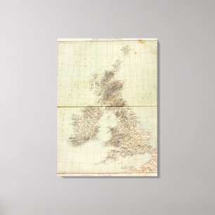 Great Britain Atlas Map Leinwanddruck