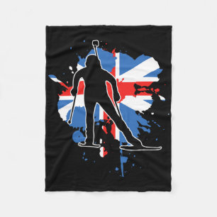 Great Britain Flag Biathlonist - British Biathlon Fleecedecke