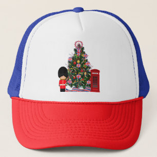 Great Britian Christmas Tree Euro British Europe Truckerkappe