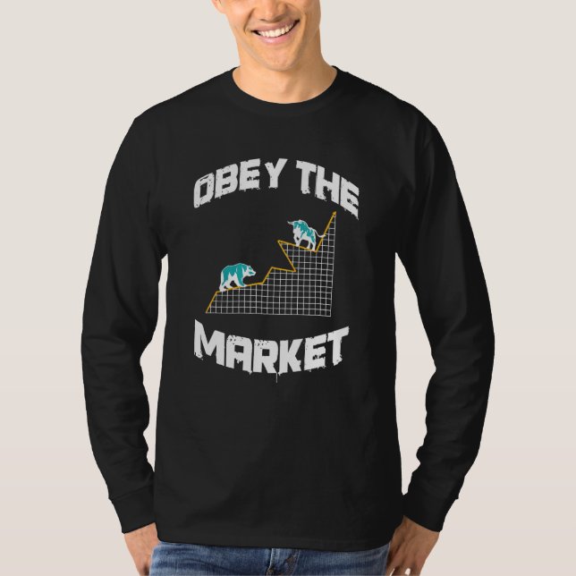 Great Bull and Bear Stock Exchange Design Hauses S T-Shirt (Vorderseite)