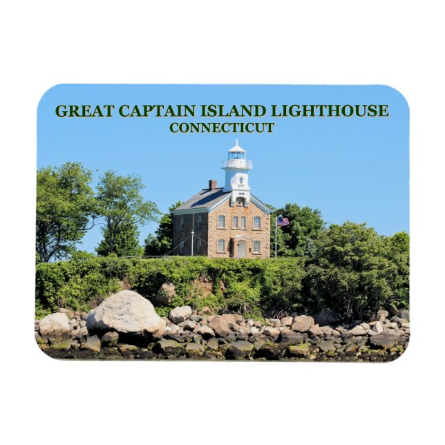Great Captain Island Lighthouse, CT Foto Magnet (Horizontal)