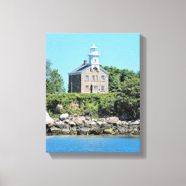 Great Captain Island Lighthouse CT Wrapped Canvas Leinwanddruck