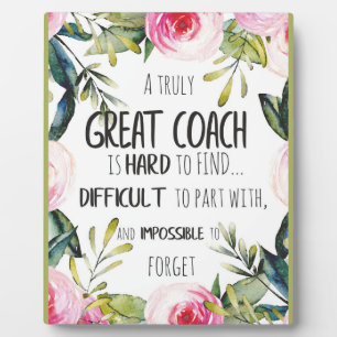 Great Coach typography Office decor Coach gift Fotoplatte
