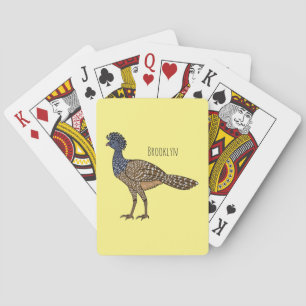 Great curassow bird cartoon illustration spielkarten