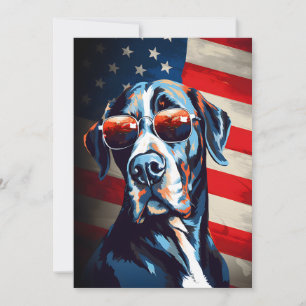 Great Dane 4. Juli Unabhängigkeitstag Feiertagskarte