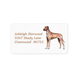 Great Dane Address Label Adressaufkleber