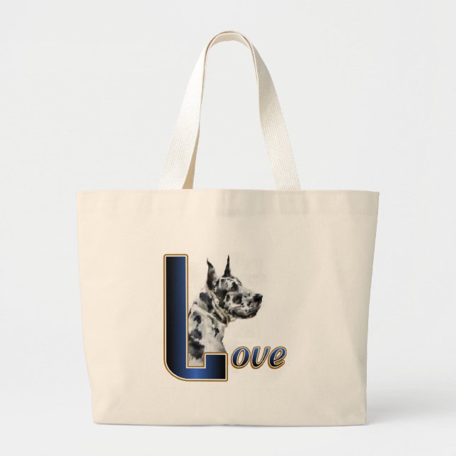 Great Dane Art Geschenke Jumbo Stoffbeutel (Vorne)