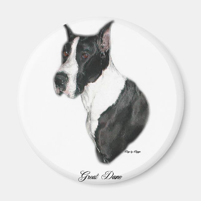 Great Dane Art Geschenke Magnet (Vorne)