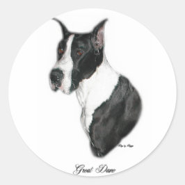 Great Dane Art Geschenke Runder Aufkleber