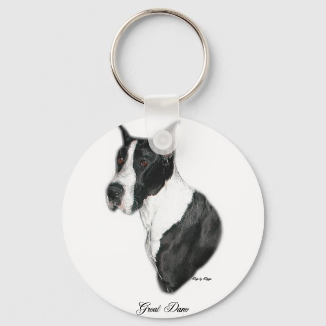 Great Dane Art Geschenke Schlüsselanhänger (Vorderseite)