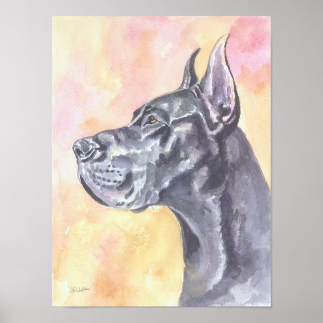 Great Dane Art Print Poster (Vorne)