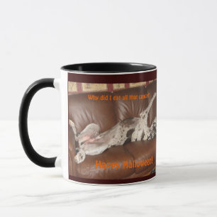 Great Dane Ate zu viel Halloween Candy Tasse