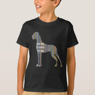 Great Dane aus bunten Streifen T-Shirt