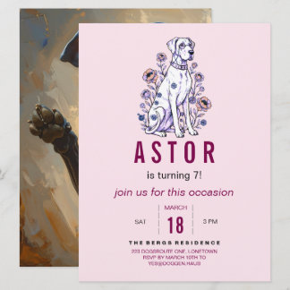 Great Dane Birthday Invitation Einladung