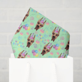 Great Dane Birthday Tissue Paper in Green Seidenpapier