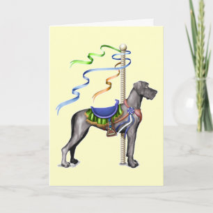 Great Dane Black Carousel UC - Maßgeschneidert Karte
